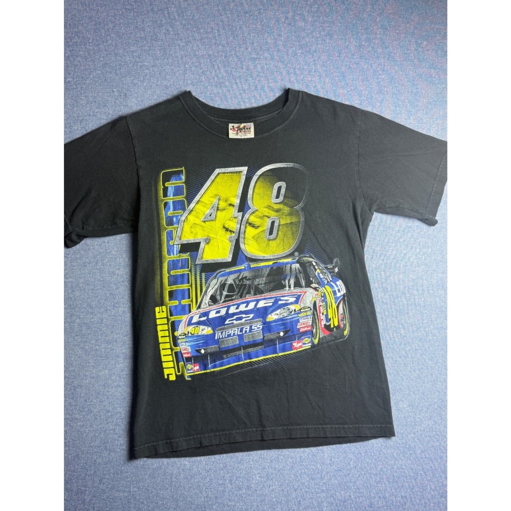 Chase Authentics Jimmie Johnson 48 NASCAR Lowe's Chevrolet Black Shirt Mens S